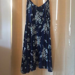 Blue Dress with Flowers